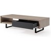 47.2" Ash Mid-Century Modern Coffee Table with Metal Legs and 2 Cubby Holes for Living Room - 2 of 4