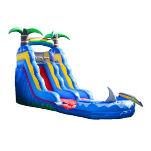 HeroKiddo Ocean Shark 15’ Water Slide with Detachable Pool. - 1 of 4