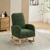 NicBex Modern Wood High Back Accent Chairs for Living Room,Upholstered Arm Chair Rocking Chair with Side Pocket & Retractable Footrest - 3 of 4