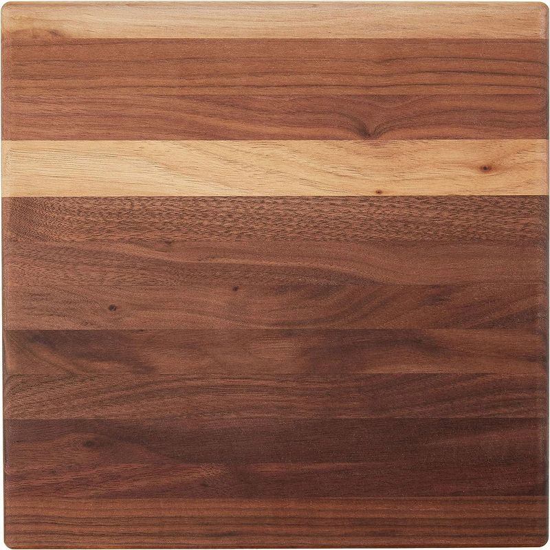 John Boos Boos Block B Series Square Wood Cutting Board with Feet, 1.5-Inch Thickness, 12" x 12" x 1 1/2", Walnut, 3 of 6
