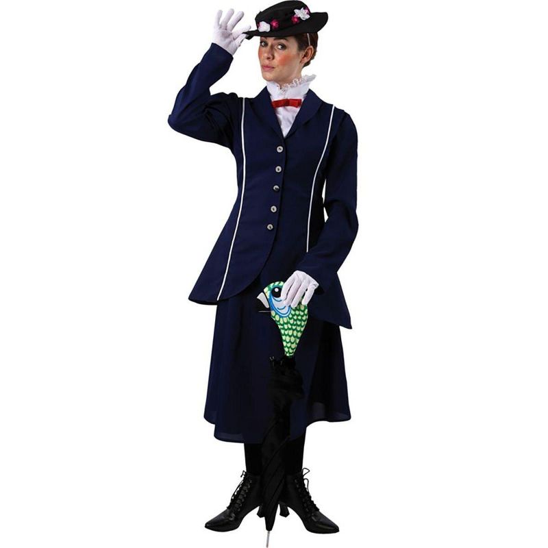 Orion Costumes Magical Nanny Adult Costume w/ Parrot Head Umbrella Cover - X-Large, 1 of 2
