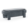 NicBex Storage Bench End of Bed Bench Linen Fabric Accent with Large Storage Space for Bedroom and Entryway, Gray - 4 of 4