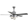 Bella Depot 52" Modern Silver Ceiling Fan with Light and Remote, DIY Shape Light - 2 of 4
