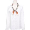 INSPIRE CHIC Women's Satin Striped Square Contrast Color Neckerchief Neck Scarves 1 Pc - 2 of 4