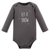 Hudson Baby Cotton Long-Sleeve Bodysuits 5pk, Gray Penguin - image 3 of 4