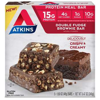 Atkins Protein Bar Meal - Double Fudge Brownie - 5pk