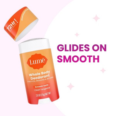 Lume Whole Body Women&#8217;s Deodorant - Smooth Solid Stick - Aluminum Free  - Clean Tangerine Scent - 2.6oz_7