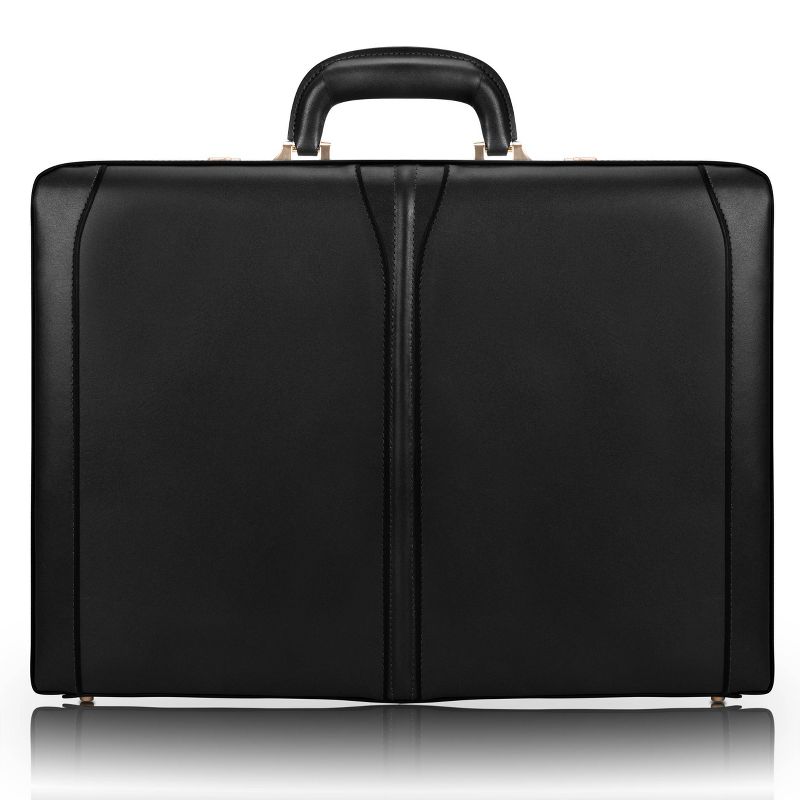 McKlein Turner Leather 4.  Expandable Attache Briefcase - Black, 1 of 10