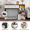 47in Large Dog Crate Furniture with 2 Drawers and 4 Shelves, Wooden Dog Kennel Indoor, Decorative Dog Cage with Storage for Large Dogs - 3 of 4