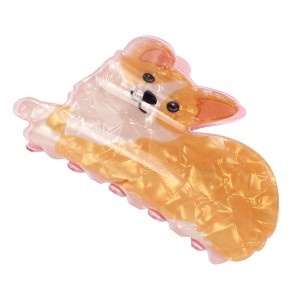 Unique Bargains Women's Fashion Cute Dog Hair Clips 3.54"x1.97"x2.36" Orange  1 Pc - 1 of 3