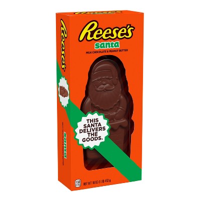 Reese's Christmas Milk Chocolate Peanut Butter Santa Candy - 16oz
