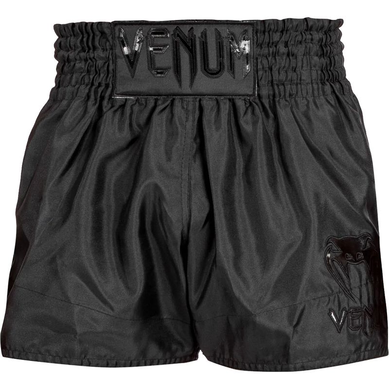 Venum Classic Muay Thai Shorts - Black/Black, 1 of 3