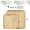 Palm Naki Square Palm Leaf Plates (25 Count), Disposable, Compostable, Biodegradable - 3 of 4