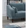 TiramisuBest Beautiful Blush Pink One Arm Chair Morgan Fabric 1pc Chair Pillow Soft Cushion Wood Legs Living Room Furniture - 3 of 4