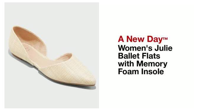 Women's Julie Ballet Flats with Memory Foam Insole - A New Day™, 2 of 8, play video