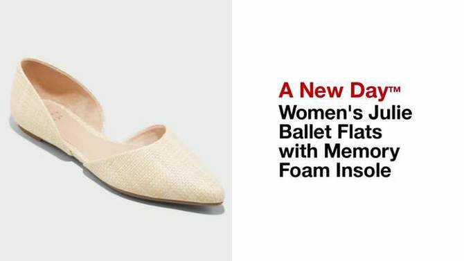 Women's Julie Ballet Flats with Memory Foam Insole - A New Day™, 2 of 8, play video