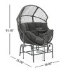 Coolbibila-Wicker Glider Chair For Outdoor, Patio Chair With Olefin Cushions, Patio Chair Wicker With Functional Glider Design - 4 of 4
