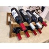 Itopfox 8-Bottle Wine Rack - Premium Carbonized Pine Wood, Two-Tier Countertop Design for Kitchen, Dining Room or Bar - 4 of 4