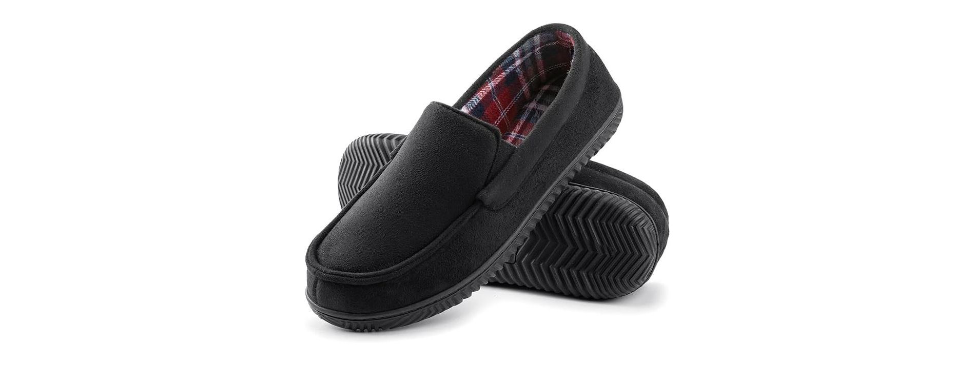 RockDove Men's Flannel Lined Memory Foam Loafer Slipper