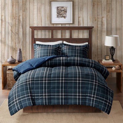 King Navy Down Alternative Microfiber Comforter Set