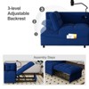 CAVINAS Versatile Foldable Sofa Bed Velvet Pull-out Sofa Adjustable Back with USB Port and Swivel Phone Stand - 4 of 4
