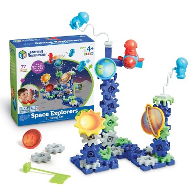Learning Resources Gears! Gears! Gears! Space Explorers Building Set, Gears & Construction Toy, STEM Toys, Gears for Kids, 77 Pieces, Ages 4+