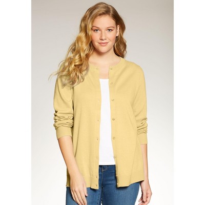 Woman Within Plus Size Perfect Long-Sleeve Cardigan