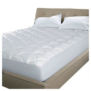 Damask Dual Action Stain & Water Repel Mattress Pad (Full) White - Blue Ridge Home Fashions