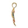 Black Bow Jewelry 14k Yellow Gold & Blue Translucent Acrylic Butterfly Pendant, 30mm - 2 of 4