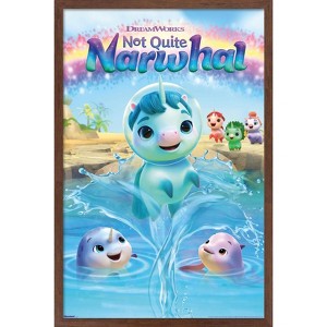Trends International Not Quite Narwhal (2023) - Key Art Framed Wall Poster Prints - 1 of 4