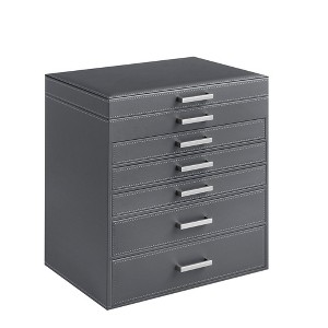 SONGMICS Jewelry Box 6-Tier Jewelry Organizer Large Jewelry Storage Case with Big Mirror 5 Drawers - 1 of 4