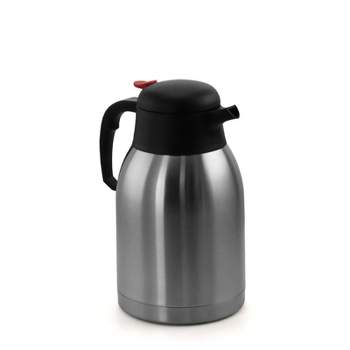 MegaChef 2L Stainless Steel Thermal Beverage Carafe for Coffee and Tea