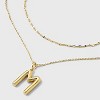 14K Gold Dipped Cubic Zirconia Duo Initial Multi-Strand Necklace - A New Day™ Gold - 4 of 4