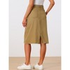 INSPIRE CHIC Women's Casual High Waist Back Slit Short Denim Skirts - 4 of 4
