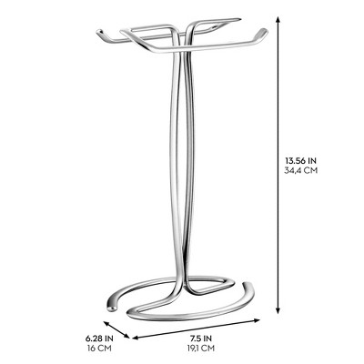 Chrome Freestanding Double Hand Towel Rack