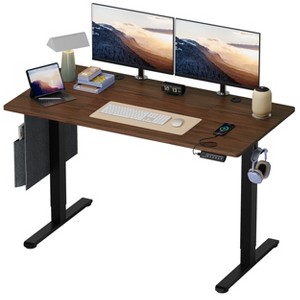 Bestier 55” Electric Standing Computer Desk with USB Port, Height Adjustable Simple Home Office Desk with Hooks & Side Bag, Sit to Stand workstation - 1 of 4
