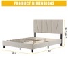Bed Frame with Adjustable Headboard, Platform Bed Frame with Linen Upholstered, Wooden Slats Support, Noise Free, No Box Spring Needed - 2 of 4