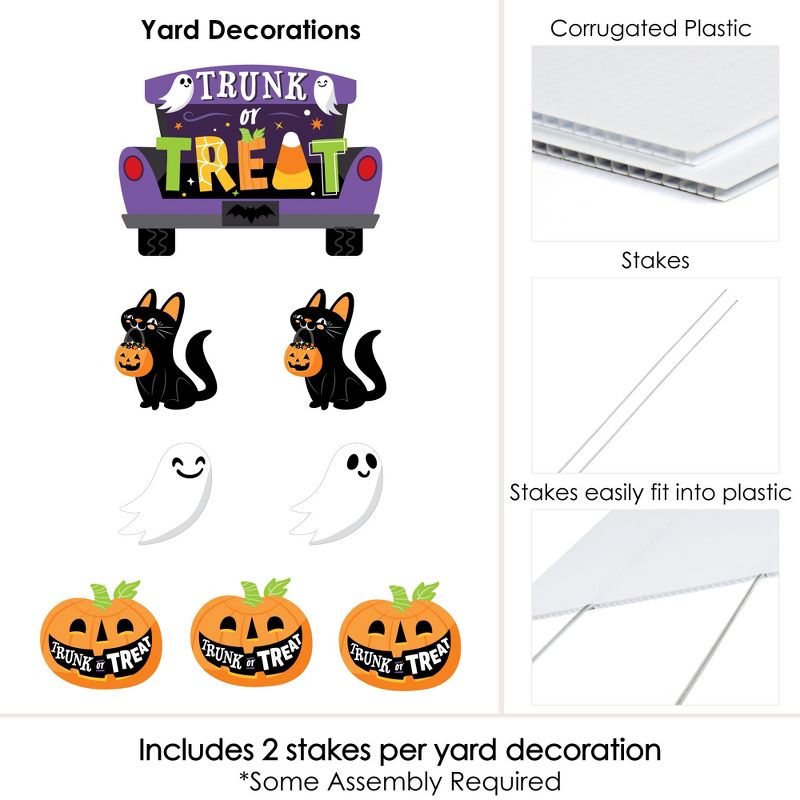 Big Dot of Happiness Trunk or Treat - Yard Sign and Outdoor Lawn Decorations - Halloween Car Parade Party Yard Signs - Set of 8, 5 of 8