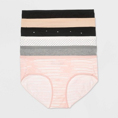 Women's Cotton Hipster Underwear 6pk - Auden™ Assorted M