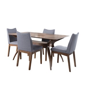 Dimitri Dining Set - Gray - Christopher Knight Home, Gray/Brown