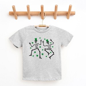The Juniper Shop Shamrocks And Dancing Skeletons Toddler Short Sleeve Tee - 1 of 2