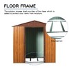 Metal storage shed, large garden shed, outdoor utility shed with metal floor base, lockable sliding door, and perforated vent - 3 of 4