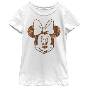 Girl's Disney Mickey and Friends Fall Minnie T-Shirt - 1 of 4