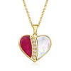 Ross-Simons Multi-Gemstone Reversible Heart Pendant Necklace in 18kt Gold Over Sterling Size 18 - 4 of 4