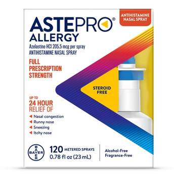 Astepro Allergy Azelastine Hydrochloride Steroid Free Antihistamine Nasal Spray - 120 Metered Sprays