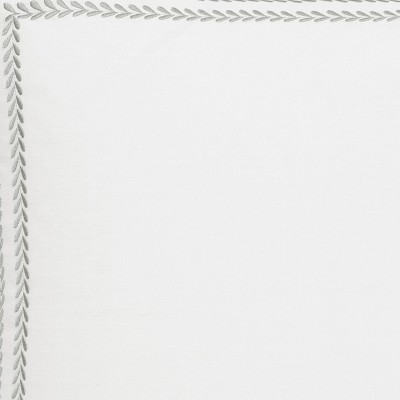 White Cotton Embroidered Euro Sham Pair