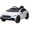 Qaba Mercedes-Benz AMG CLA 45 Licensed 12V Kids Ride on Car, Kids Electric Car with Remote Control, Suspension, LED Lights, Music Horn, White - 4 of 4