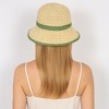 Anna-Kaci Packable Crochet Straw Bucket Hat with Two-Tone Design Lightweight Summer Sun Hat for Beach Travel Hiking Outdoor Use - 2 of 4