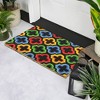 Northlight Retro Quatrefoil Design Doormat - 29" x 17" - Multicolor - 2 of 4