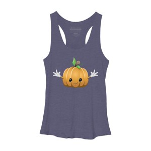 Women's Design By Humans Halloween Pumpkin Monster 6 By LironPeer Racerback Tank Top - 1 of 3